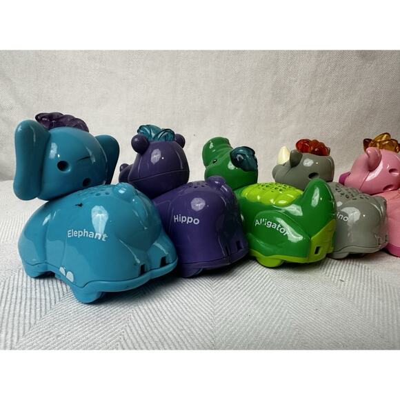 Lot of 10 VTech Go Go Smart Wheels Animals, Zebra, Lion, Bear, Hippo, Rhino, Pig - Picture 6 of 8